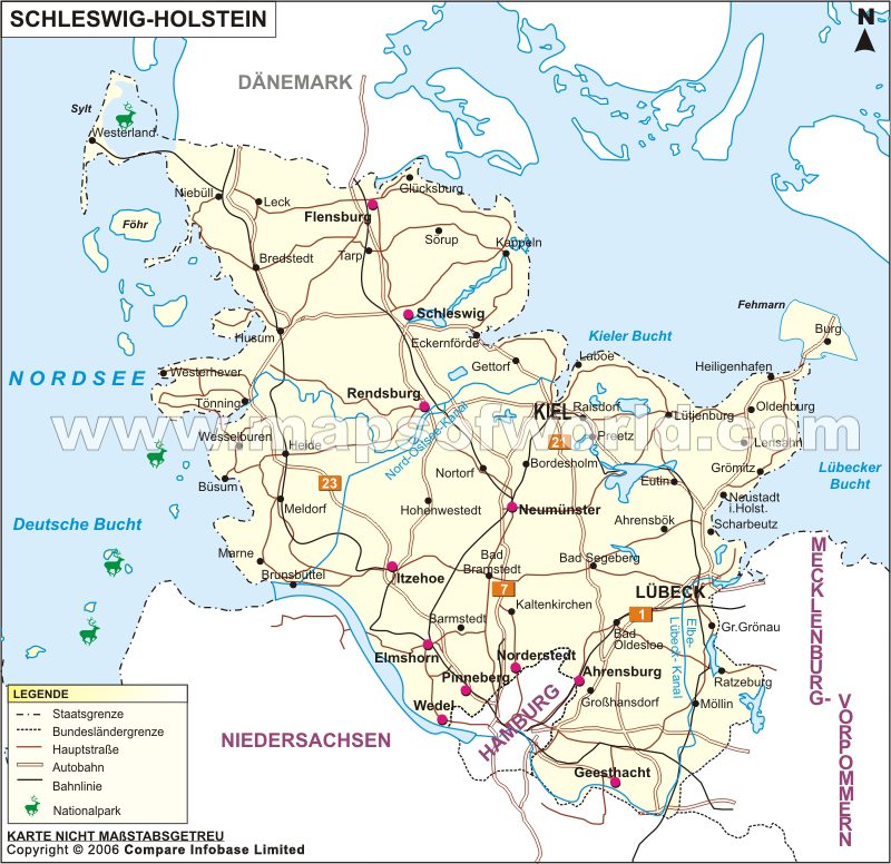 Schleswig-Holstein Karte Zum Ausdrucken - Schleswig Holstein von